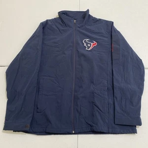 NFL Houston Texans Azul Marino Manga Larga Concha Chaqueta Abrigo Cremallera Completa Adulto 2XL - Imagen 1 de 10