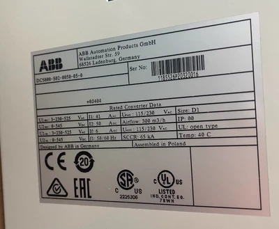 Regulador de velocidad DC DCS800-S02-0050-05 Foto 1 de 2