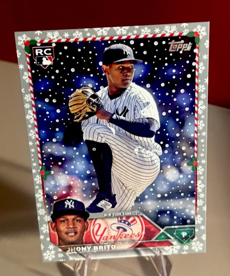 2023 Topps Holiday - Jhony Brito #H138 Metallic (RC) - Image 1 of 1