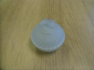 Frosted Glass Lidded Pot - Picture 1 of 11