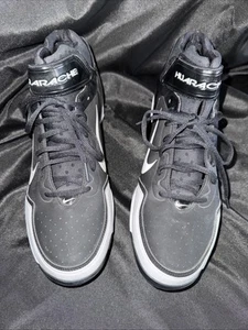 Nike Alpha Huarache Elite 4 Mid Black White Baseball Cleats 467796-010 Men Sz 13 - Picture 1 of 21