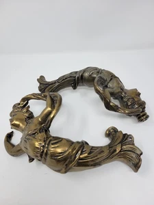 Pair - Antique French Rococo Ormolu Bronze Mermaid Figurative Furniture Mount - Picture 1 of 9