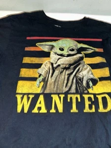 Star Wars Baby Yoda Wanted - T-Shirt - schwarz - Herren Größe L - Kurzarm - Bild 1 von 3