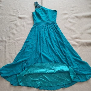 Badgley Mischka For Cache Formal Maxi Dress Women's Size 2 Teal Green Sparkle  - Picture 1 of 14