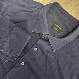 Bugatchi 8-Way Stretch Shirt Mens XL Navy Blue Long Sleeve - Picture 1 of 7