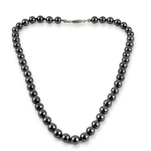 Black Pearls Necklace 8mm Peacock Cultured South Seas 20" - Picture 1 of 8