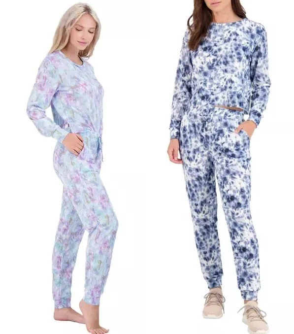 Catherine Malandrino $69 Cropped Sweatshirt/Joggers Fleece Loungewear Set Size M - Image 1 of 1