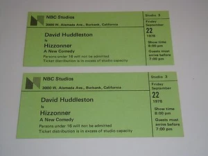 HIZZONNER 1978 TV SHOW TICKETS David Huddleston NBC TV STUDIOS USA - Bild 1 von 6