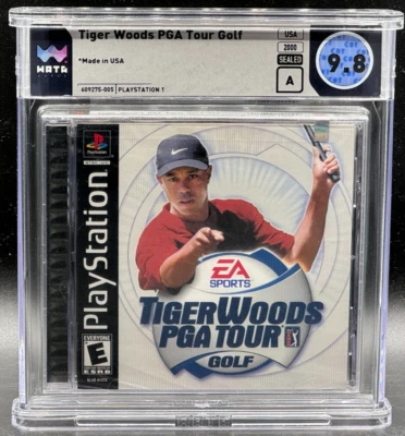 Tiger Woods PGA Tour Golf Sony PlayStation 1 PS 1Sealed New WATA 9.8 A Graded - Image 1 of 2