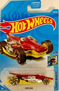 Hot Wheels 2019 Street Beasts #7/10 Croc Rod #FYD48 Maßstab 1:64 Druckguss - Bild 1 von 1