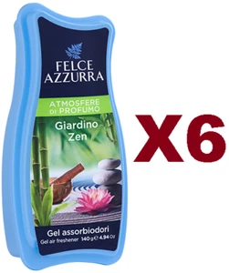 6 PCS BLUE FERN GEL ABSORBERS GARDEN ZEN 140GR DEODORANT - Picture 1 of 2