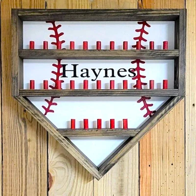 Soporte de anillo de placa de béisbol. Vitrina campeonato 27 anillos personalizada Foto 1 de 4