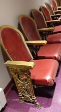 Antique 1920's Theater Seats Excellent Condition Section Row of 2 Chairs 