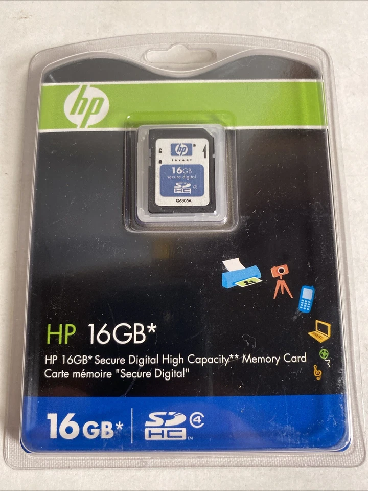  HP 16GB SECURE DIGITAL Class 4 SDHC Flash Memory Card Q6305A - Image 1 of 3