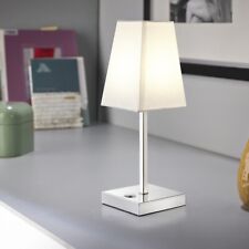 LED Lampe T142 Sensorschaltung Nickel Mat Abat-Jour Crème Blanc Minuteur