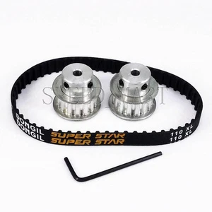 2 poleas de distribución XL XL15 15 dientes diámetro de 4 mm con correa 110XL para motor paso a paso - Imagen 1 de 4