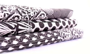 5/10 Yard Hand Block Print Indian Cotton Handmade Natural Sanganeri Print Fabric - Picture 1 of 3
