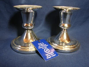 Portavelas vintage EP chapados en plata hechos en Inglaterra - Imagen 1 de 5