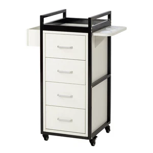 Beauty Salon Trolley Cart, Salon Cabinet with Wheels, 4 Drawer, 4 Tool Holders - Picture 1 of 24