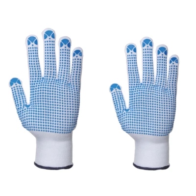 Portwest Nylon Polka Dot Gloves A110 - Safety Grip Gardening Workwear Gloves - Image 1 of 4