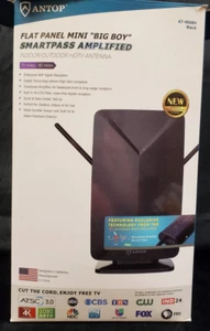 Antop Amplified RV HDTV 406 BV Antenna Indoor Outdoor 80 Mile 180° UHF/VHF/FM - Picture 1 of 4