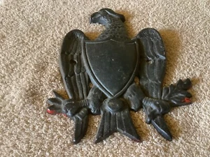 Vtg Rustic CAST IRON EAGLE DOOR KNOCKER 1237B Wall Hanging EMIG Patriotic Decor - Picture 1 of 3