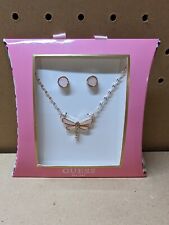 Guess necklace earrings Firefly Pink Gold