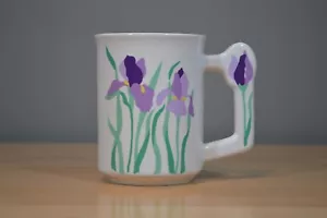 Tazza The Love Viola Modello Iris Vintage Da Collezione 1986 Manico Iris Tazza Caffè - Foto 1 di 4