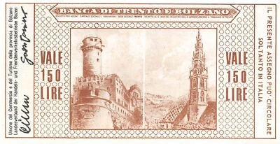 Italy / Bolzano  150  Lira  22.3.1976  Uncirculated Banknote Q2 - Image 1 of 2