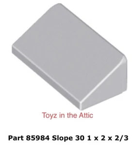 Lego 4x 85984 Light Bluish Gray Slope 30 1 x 2 x 2/3 10497 - Picture 1 of 1
