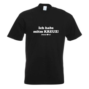 Ich hab Kreuz - Jesus love u T-Shirt Motiv bedruckt Funshirt Design Print - Bild 1 von 19