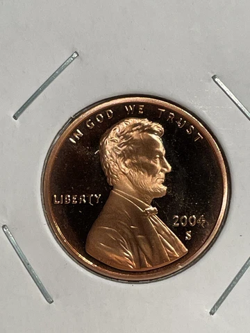 2004 S Lincoln Cent, Proof, very attractive, beautiful, coin, PF++ Cover