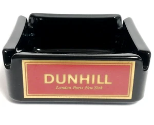 Dunhill Black Glass Ashtray. France #2 - Picture 1 of 13