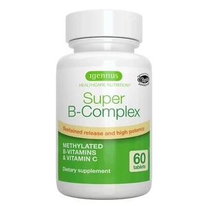 Super B-Complex – Methylated B Vitamins MTHFR Supplement with Methylfolate ... - Picture 1 of 9