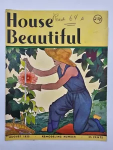 VTG House Beautiful Magazine August 1933 Vol 74 #2 A Terrace Pool - Picture 1 of 4
