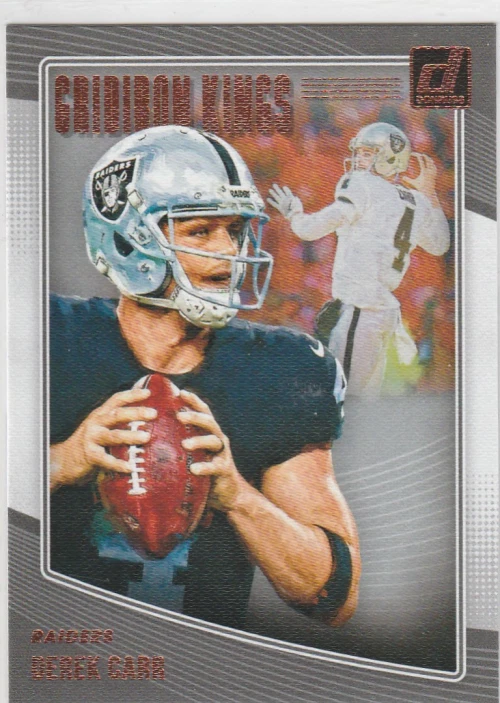 2018 Donruss Gridiron Kings #28 Derek Carr INSERT OAKLAND RAIDERS - Image 1 of 1