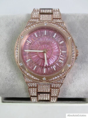 NUEVO Reloj Michael Kors Lennox Pave Glitz Cristal Rosa Oro Rosa MK6992 NUEVO CON ETIQUETAS + Caja Foto 1 de 4