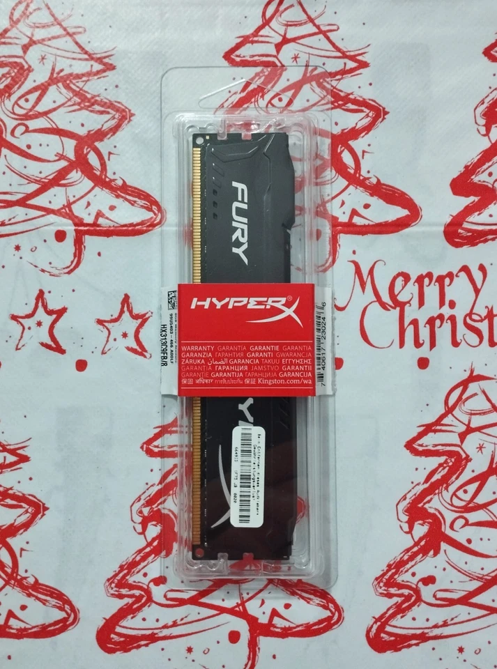 HyperX FuryRAM PC3-10600 DDR3 1333MHZ 8GB (1x8GB) HX313C9FB/8 NERO - Immagine 1 di 4