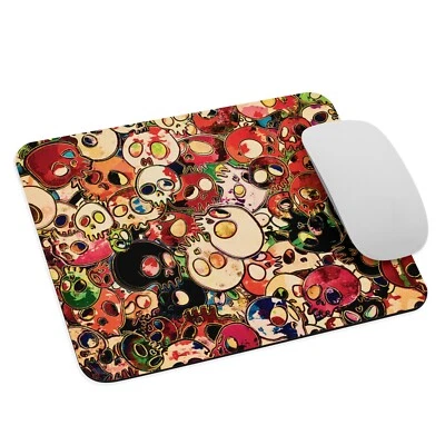 Takashi Murakami “Flowers & Skulls”  - Mouse Pad NEW 9.5" x 7.75" Non Slip Gamin - Image 1 of 4