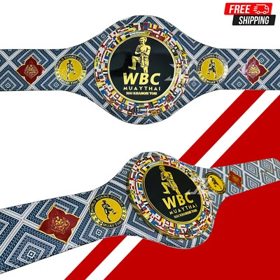WBC MUAY THAI NAJ KHANOM TOM World Boxing Championship Belt Adult Size Replica - Image 1 of 4