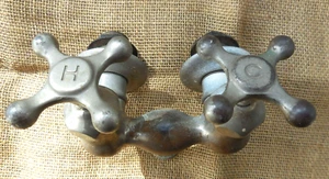 Antique Hot Cold bath kitchen faucet  for parts or repair#D - Picture 1 of 11