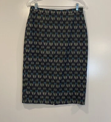 Nordstrom Halogen Geometric Print Pencil Skirt Career Womens Size 8 - Image 1 of 4
