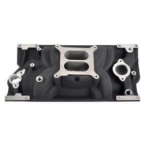 Colector de admisión de aluminio negro para SBC Chevy 350 383 327 5,0 L 5,7 L Vortec 96-up - Imagen 1 de 10