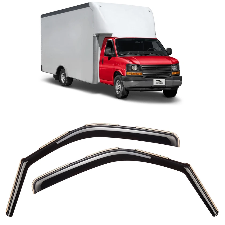 Viseras de lluvia protectores de lluvia para GMC Savana 4500 2009-2025 Foto 1 de 4
