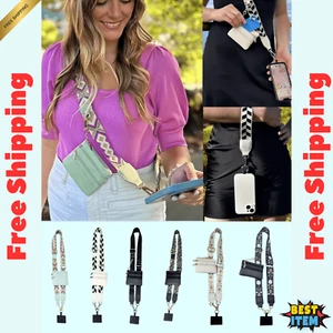 Universal Phone Strap With Wallet Phone Strap Crossbody With Zipper Pouch Wallet - Picture 1 of 35