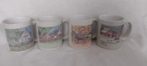 PREISSTURZ!!  Colonial Williamsburg 4er Set Jahreszeiten Kaffeetassen - Bild 1 von 7