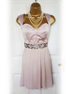 ELISE RYAN Blush Pink Mini Dress with Sequin Waist, size 12 - BNWT - Picture 1 of 5