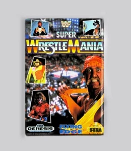 "WWF SUPER WRESTLEMANIA / SEGA GENESIS - IMÁN NEVERA DE 2"" x 3"" (juego retro wwe) - Imagen 1 de 3