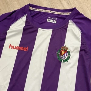Camiseta Real Valladolid 2014/15 Home Hummel Rayas Hombres L Rara La Liga - Imagen 1 de 8