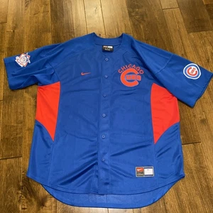Vintage Chicago Cubs blau rot Baseball Trikot Shirt MLB National XL - Bild 1 von 7